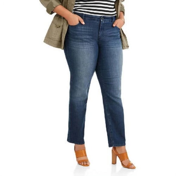Just My Size Womens Classic Super Soft Stretch  Demim Jeans Plus Size 18W  NWT - Picture 1 of 3